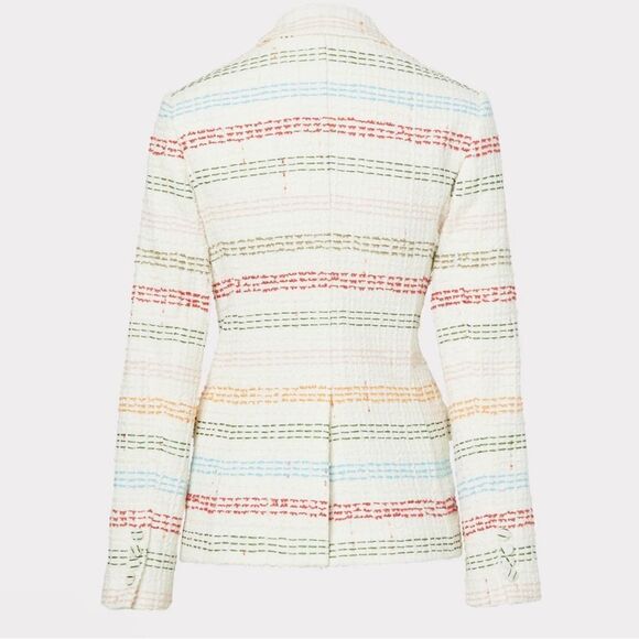NWT Milly Avery Tweed Striped Blazer Size 2 - Picture 6 of 14